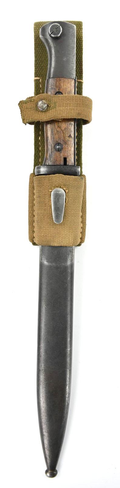 German WH K98 Mauser Bayonet with Canvas Frog