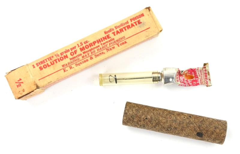 US WW2 Empty Morphine Tartrate Package