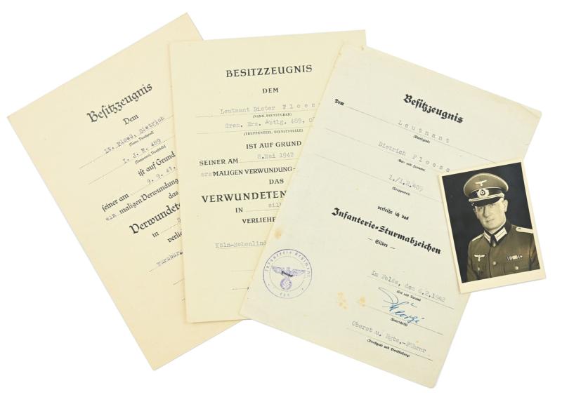 German WH Certificate Grouping 'I.R. 489'