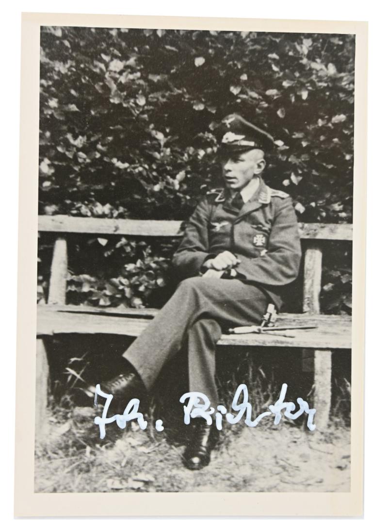 Signature of Luftwaffe KC Recipient 'Johannes Richter'