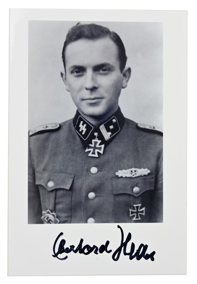 Signature of Waffen-SS KC Recipient 'Eberhard Heder'