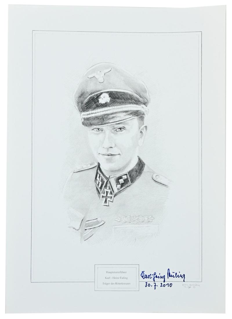 Signature of Waffen-SS KC Recipient 'Karl-Heinz Euling'