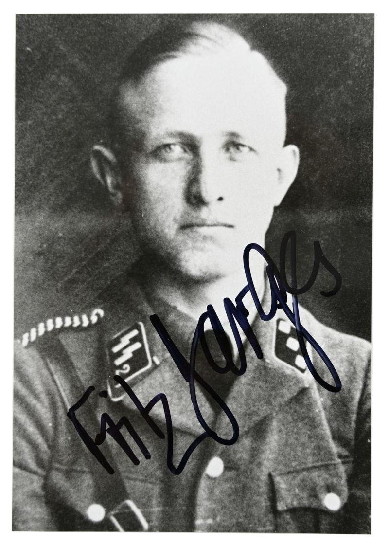 Postcard with Signature of Waffen-SS KC Recipient 'Fritz Darges'