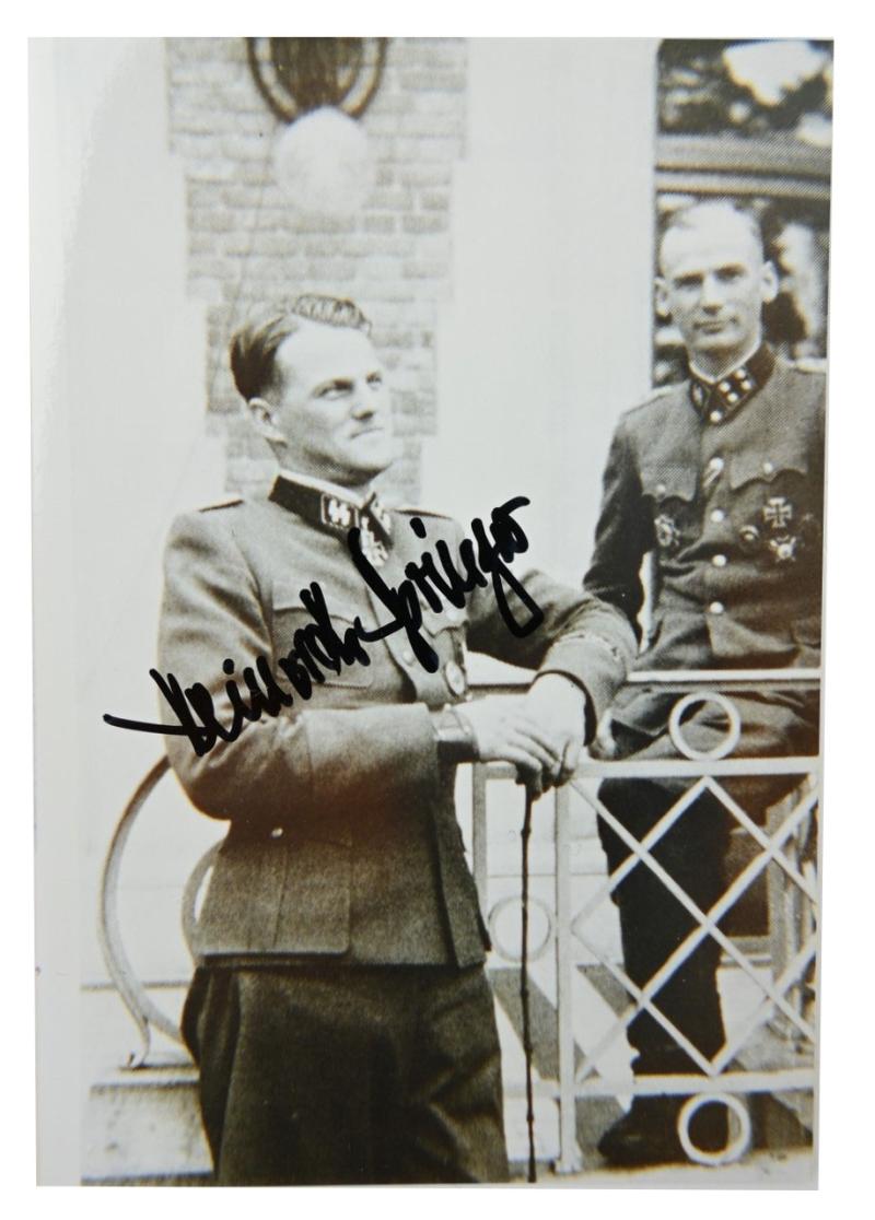 Signature of Waffen-SS KC Recipient 'Heinrich Springer'