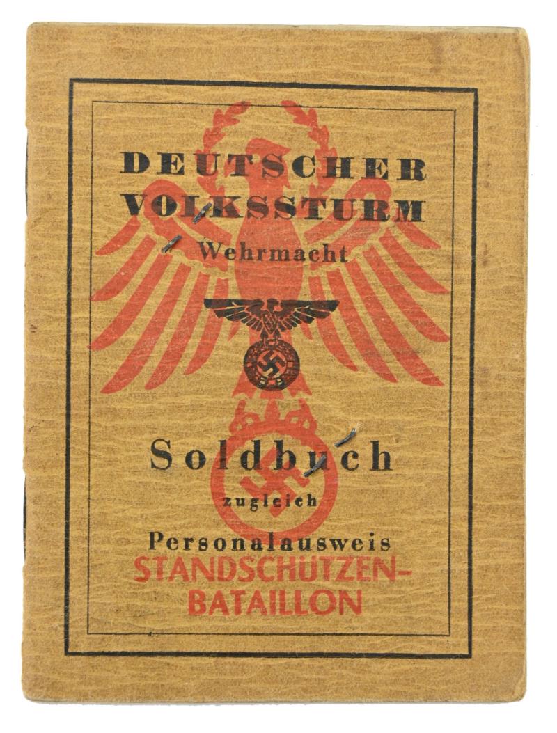 German Volksturm Soldbuch 'Standschützen Bataillon'