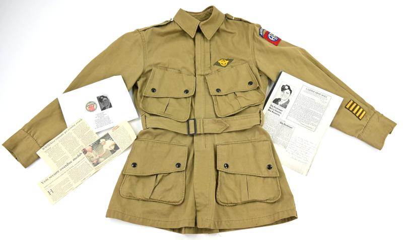 US WW2 Named 82nd AB M42 Combat Tunic 504th Parachute Infantry Regiment