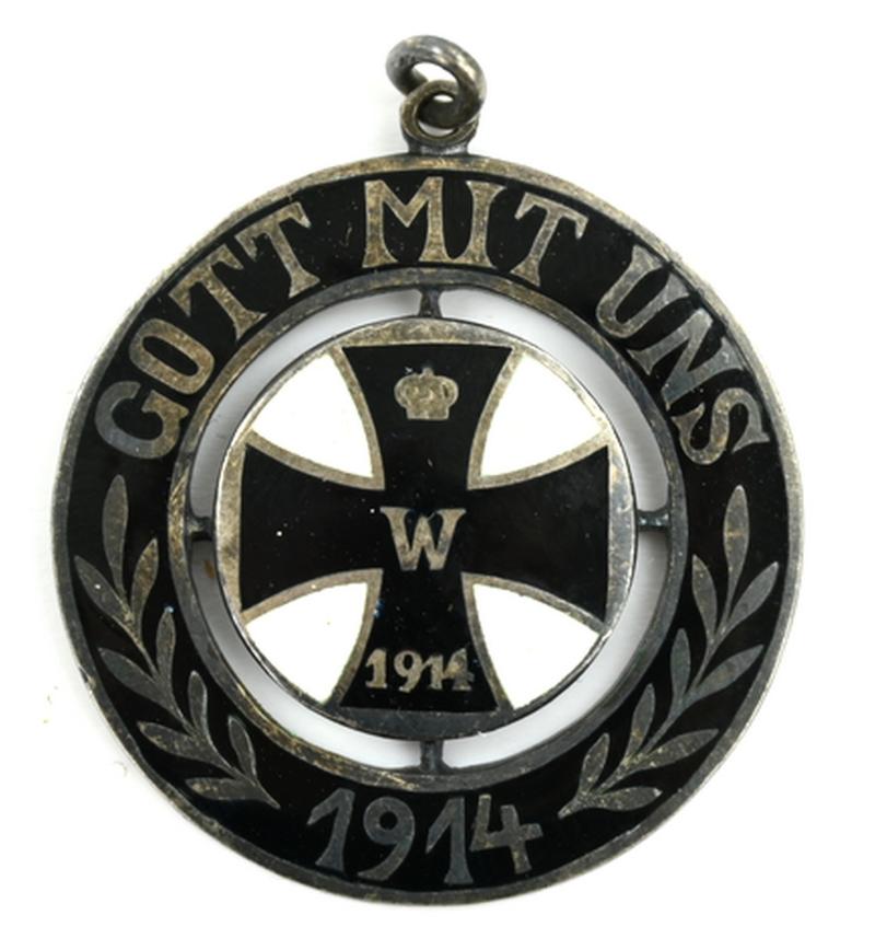 German WW1 'Gott mit Uns' 1914 chain hanger
