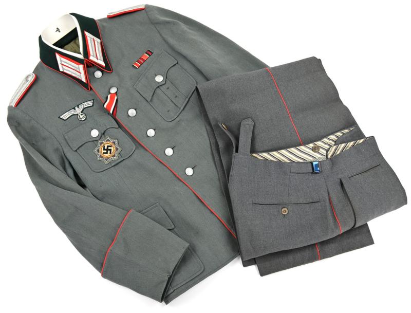 German WH Offficer Uniform Set Artillery DKiG