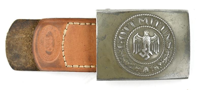 German WH Beltbuckle with Tab 'E.Schneider'
