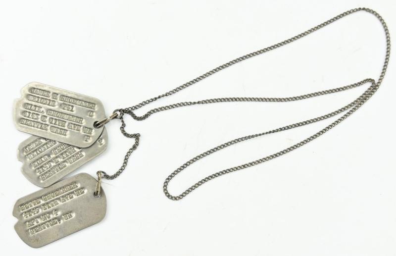 US WW2 Dog-Tag set of 'James N Shoemaker'