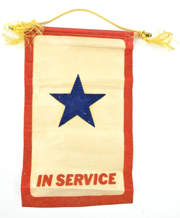 US WW2 Homefront Blue Star Service Flag