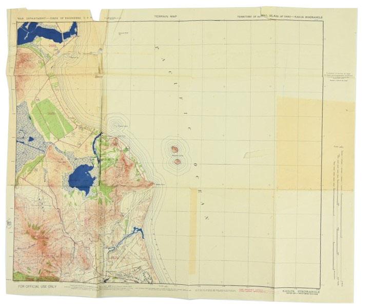 USAFICPA WW2 Mapcard Hawaii