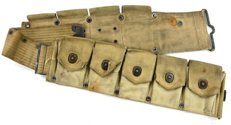 US WW1/WW2 M-1918 Cal.30 Cartridge Belt Mounted