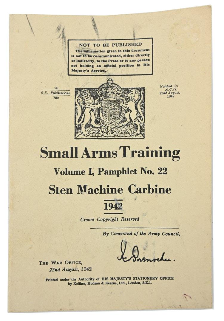 British WW2 Small Arms Training Booklet