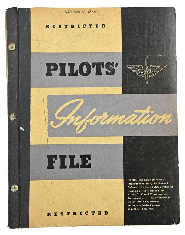 US WW2 Pilot Information File 'William C. Bahr'