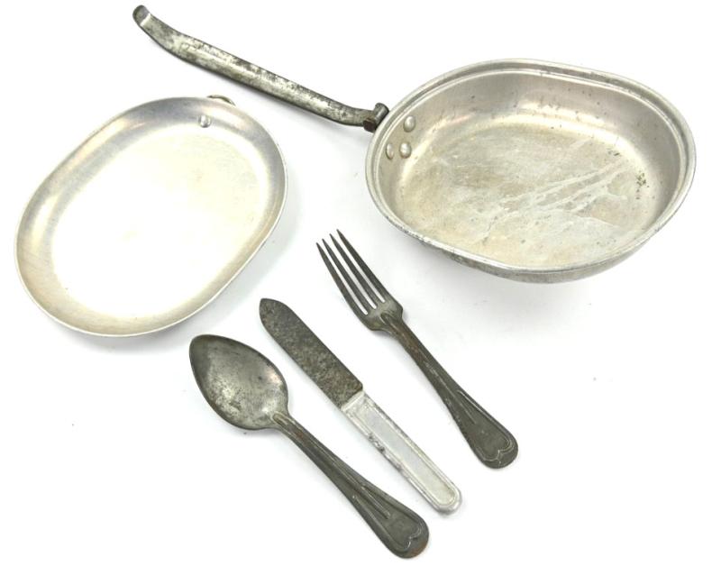 US WW1 M-1910 Messtin with Cutlery Set