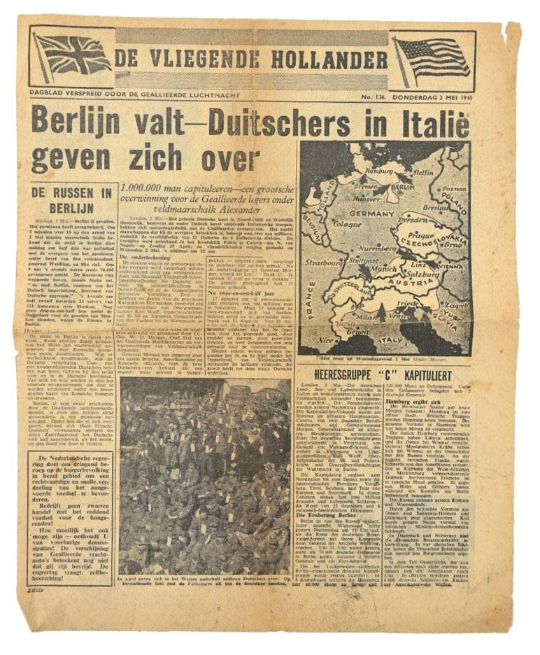 Allied Droppingsflyer 'De Vliegende Hollander' 3 May 1945
