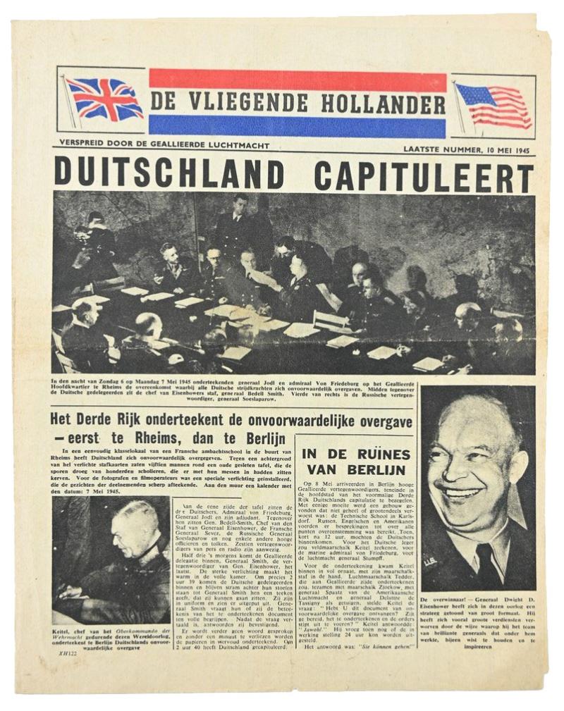 Allied/Dutch Flyer “De Vliegende Hollander” 10 May 1945 Last Edition