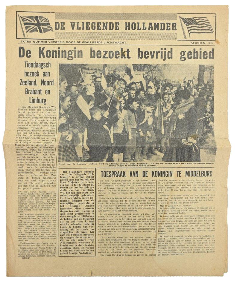 Allied Droppingsflyer 'De Vliegende Hollander' Paaschen 1945