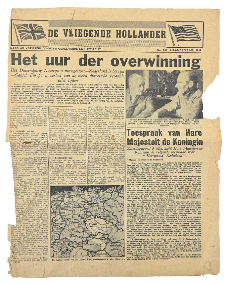 Allied Droppingsflyer 'De Vliegende Hollander' 7 May 1945