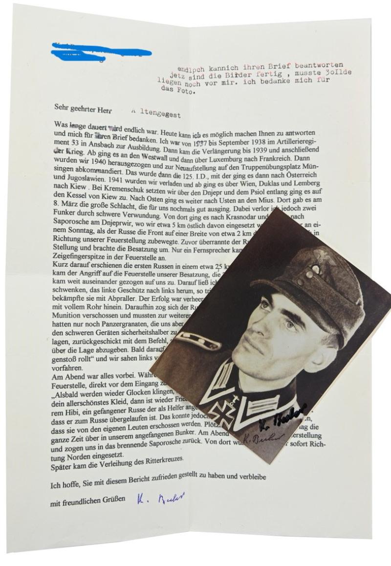 German Signature of WH KC Recipient 'Karl Becher'