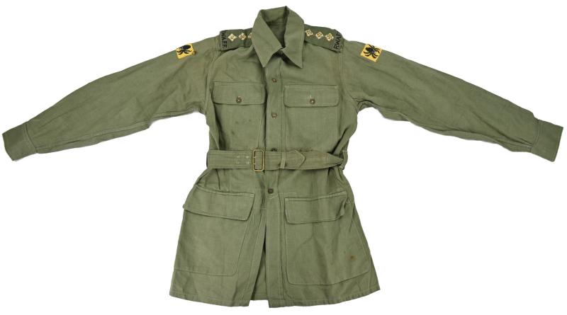 British WW2 Tropical Jungle Green RWAFF Tunic 81st West African Division