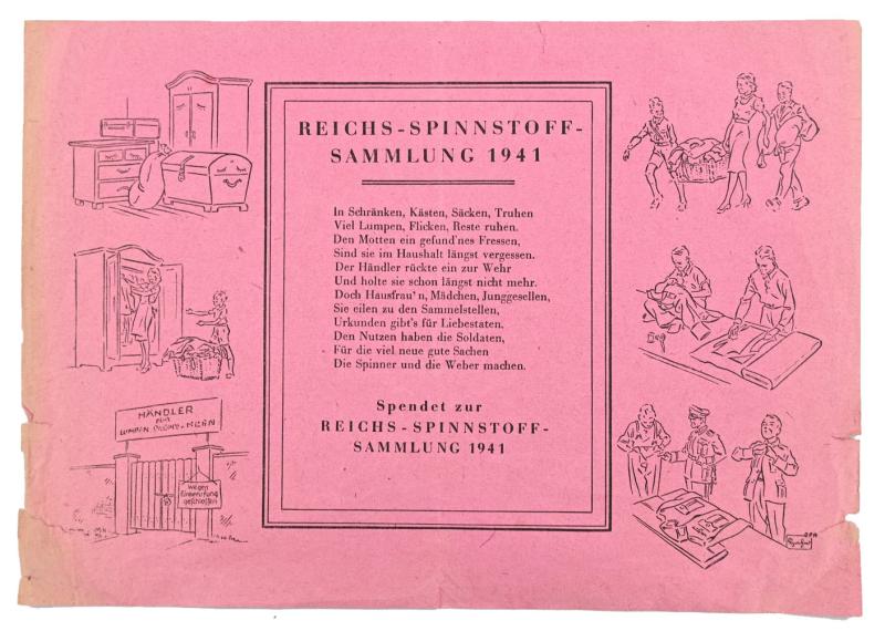 German Third Reich Clothing Collect Flyer 1941