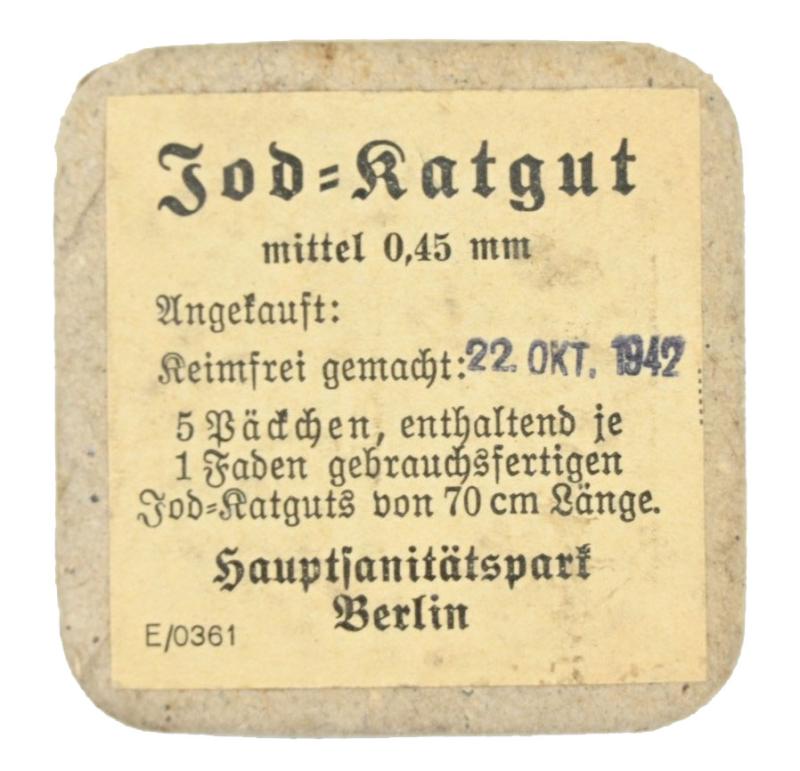 German WH Medical Suture 'Jod-Katgut' Package
