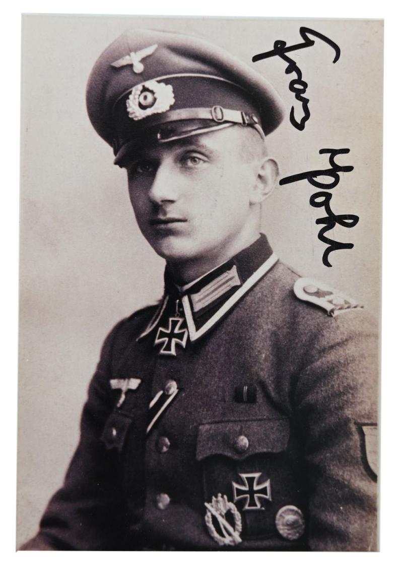Signature of Wehrmacht Heer KC Recipient 'Franz Pohl'