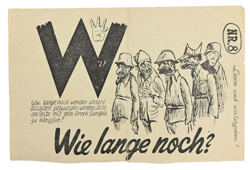Allied WW2 Droppingsflyer 'Wie Lange Noch?' Part 8