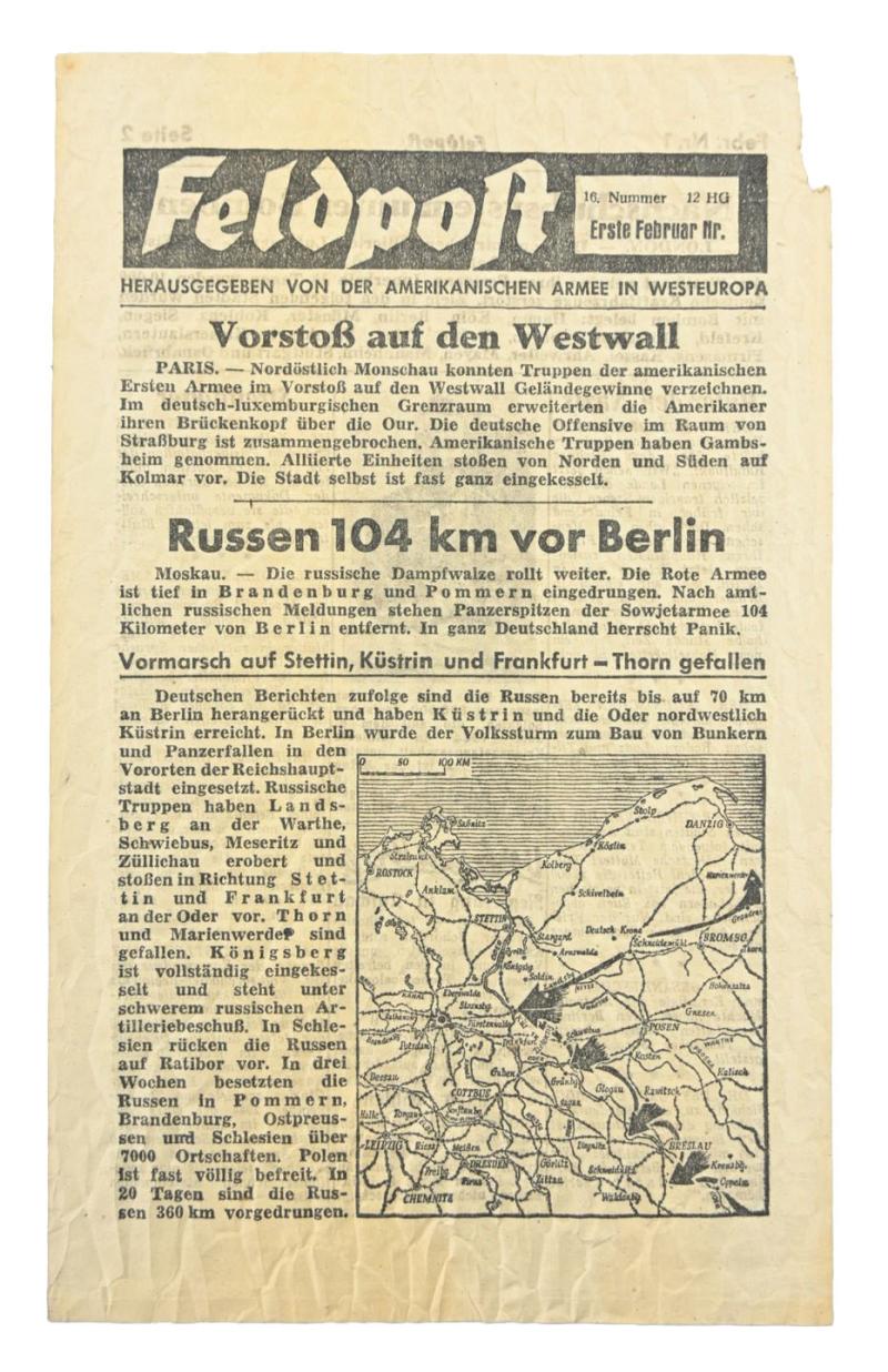 Allied WW2 Droppingsflyer 'Feldpost'