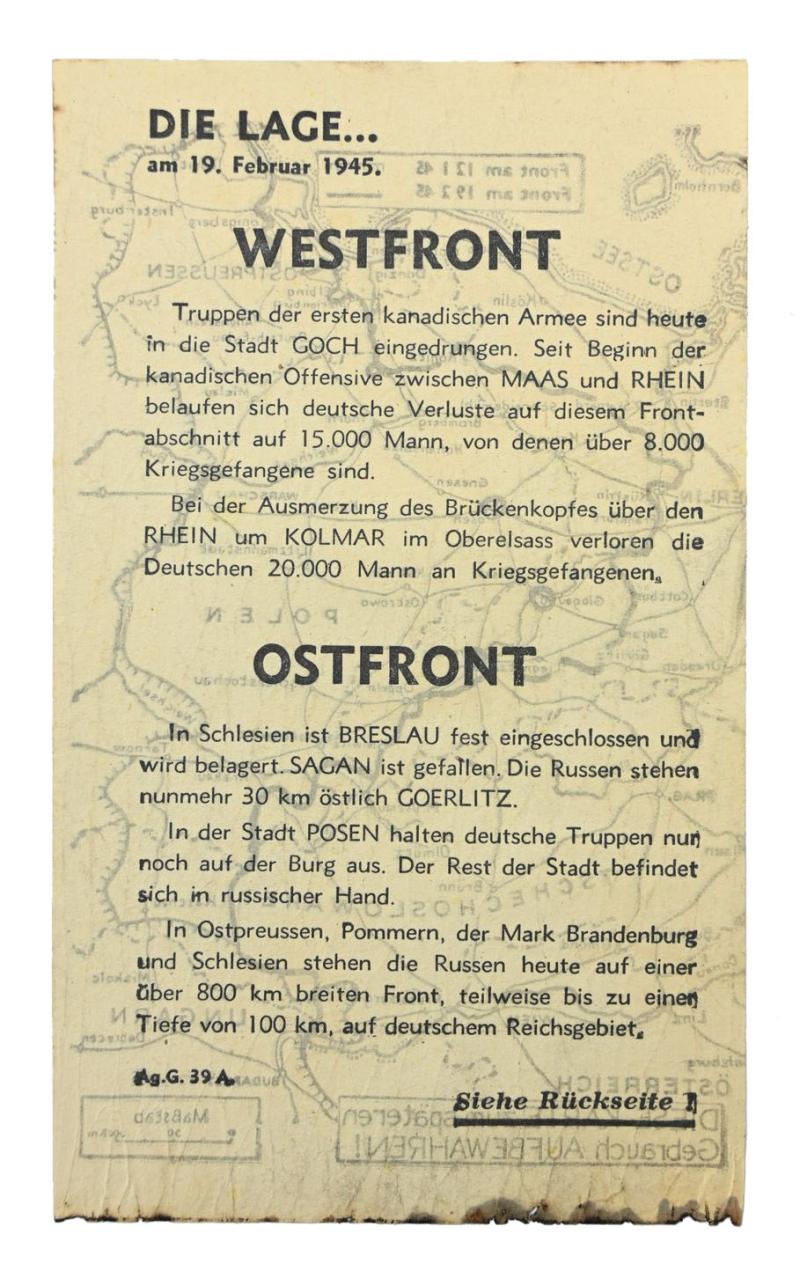 Allied WW2 Droppingsflyer 'Westfront/Ostfront'