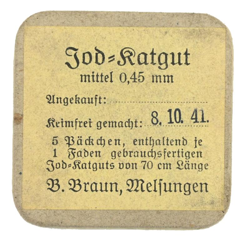 German WH Medical Suture 'Jod-Katgut' Package