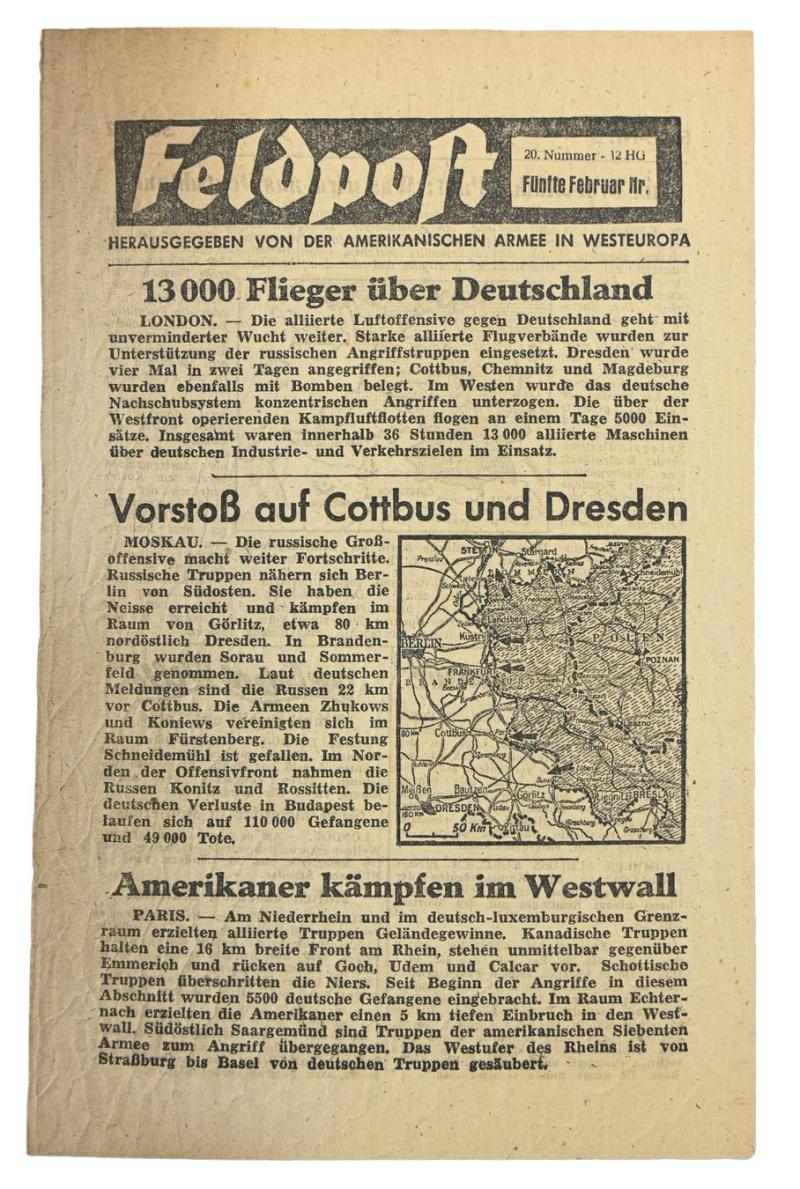 Allied WW2 Droppingsflyer 'Feldpost'