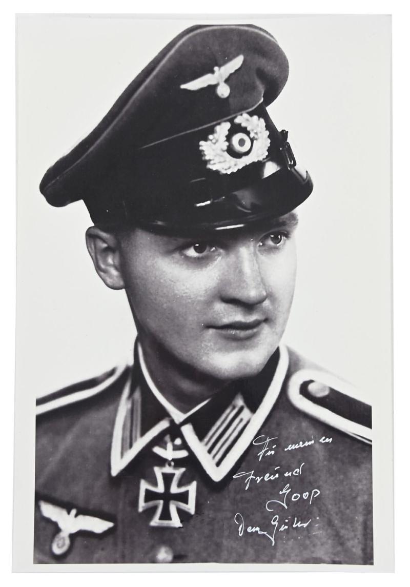 Signature of Wehrmacht Heer KC Recipient 'Günter Halm' LARGE SIZE PORTRAIT PICTURE