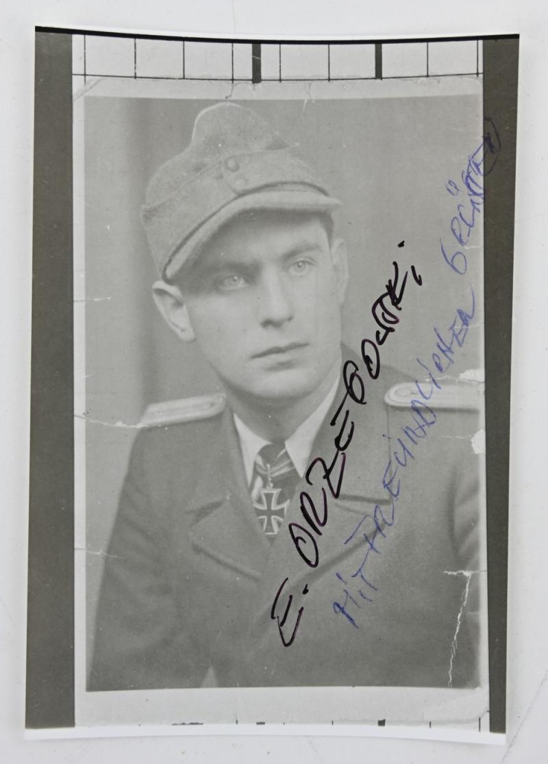 Signature of Luftwaffe KC Recipient 'Ernst Orzegowski'