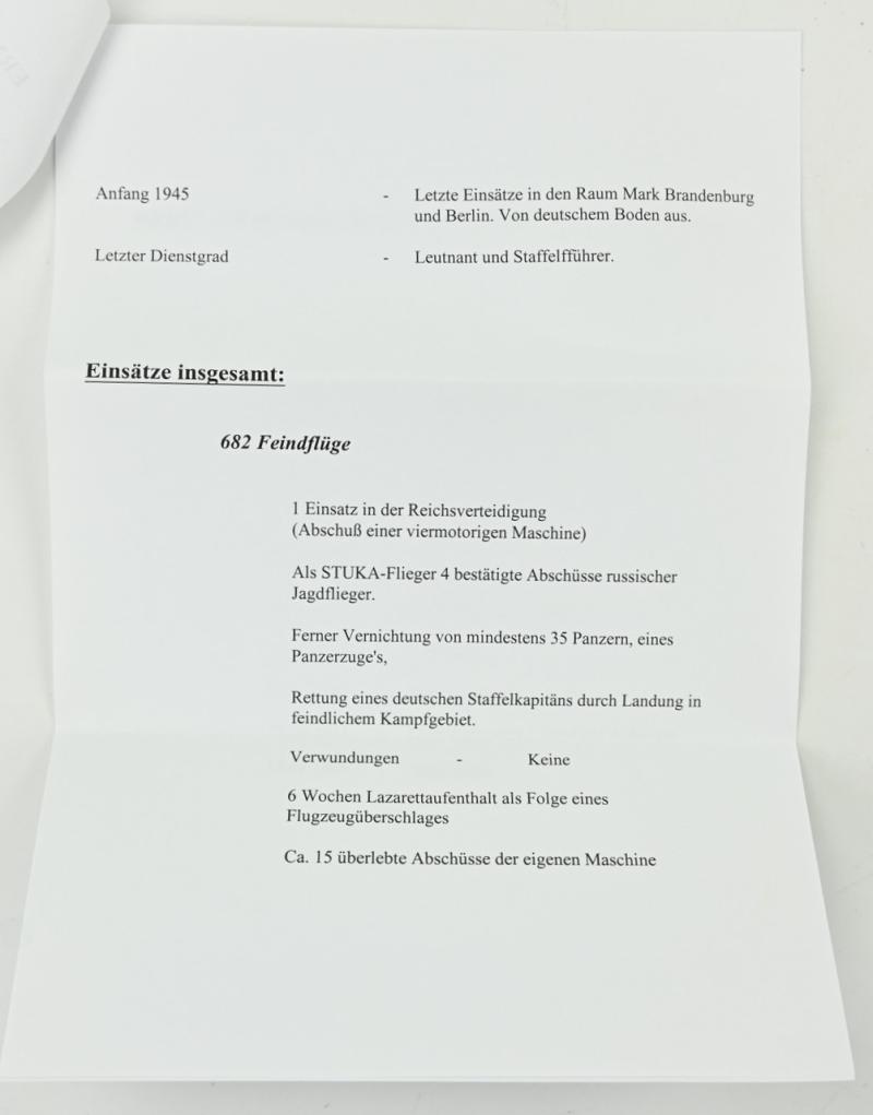 Signature of Luftwaffe KC Recipient 'Ernst Orzegowski'