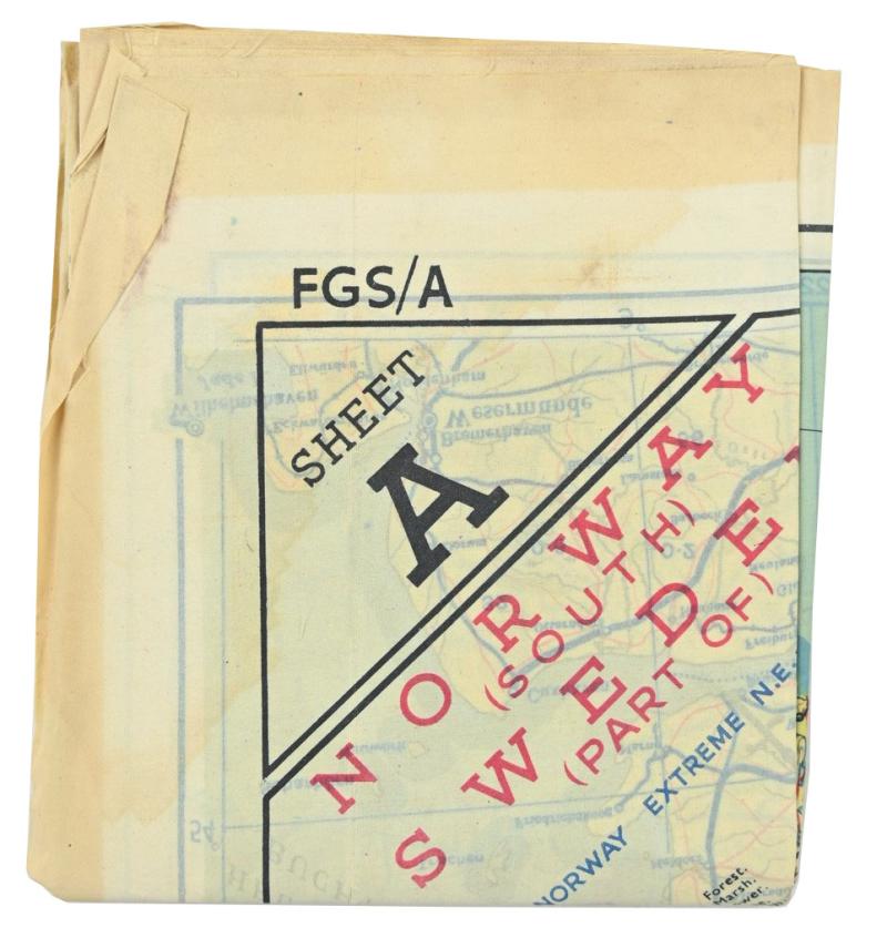 USAAF WW2 Pilot Escape Map FGS A&B Sheet A/E