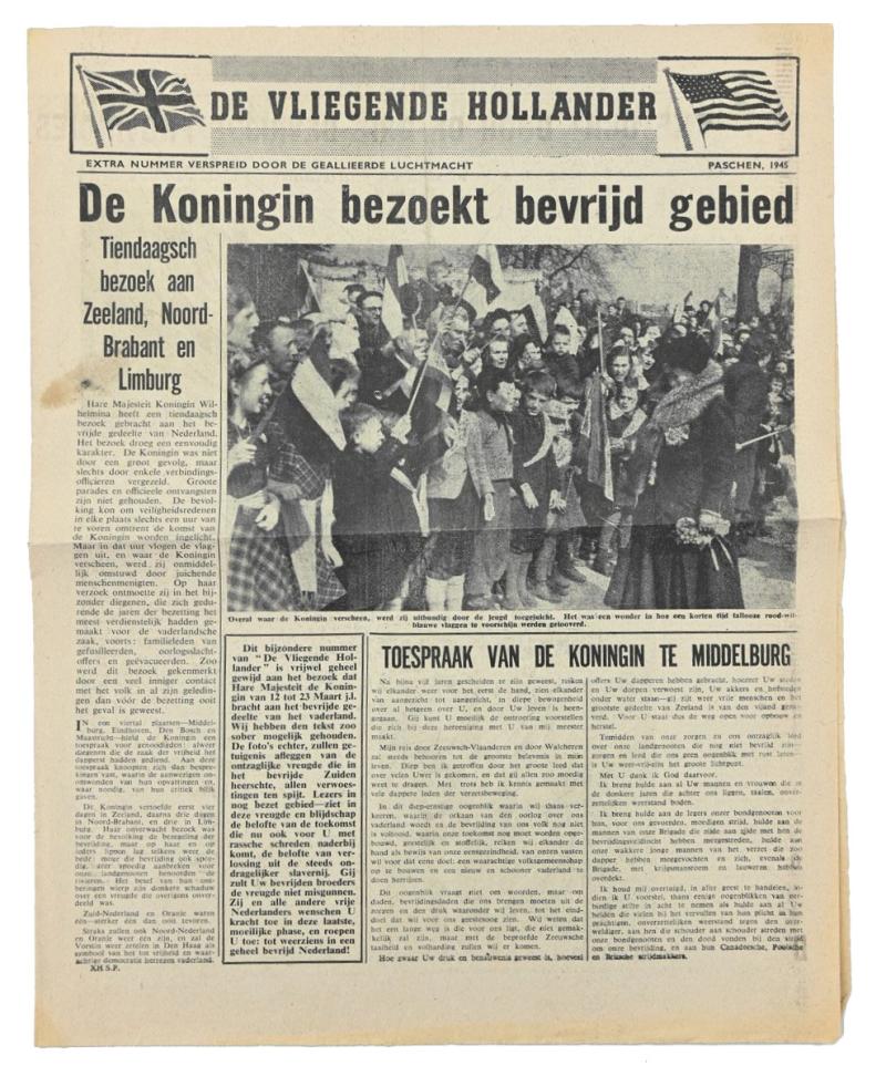 Allied Droppingsflyer 'De Vliegende Hollander' Easter 1945
