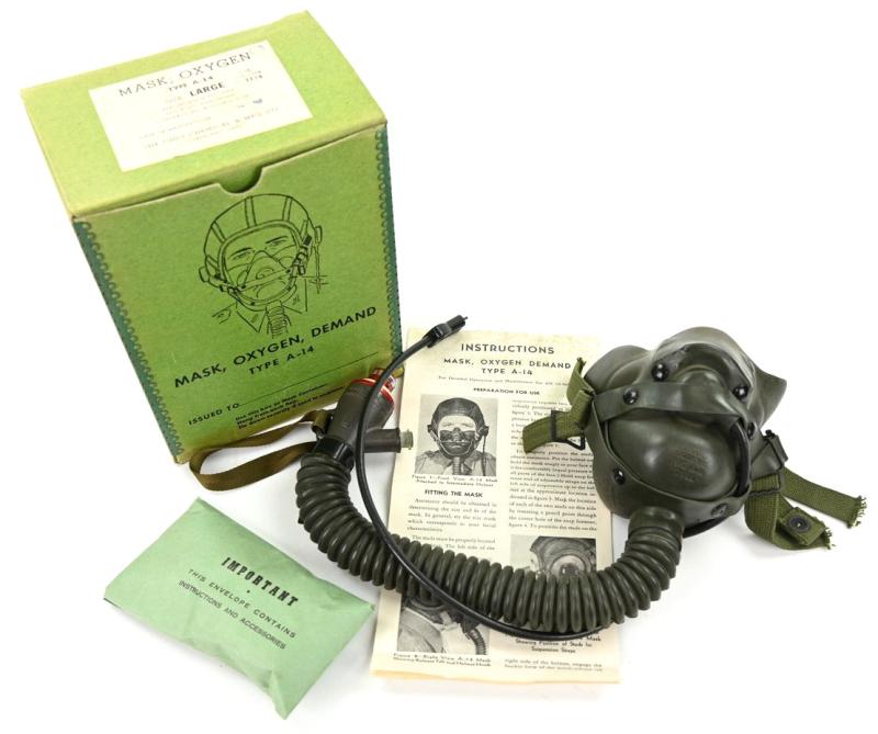 USAAF WW2 A-14 Oxygen Mask in Box