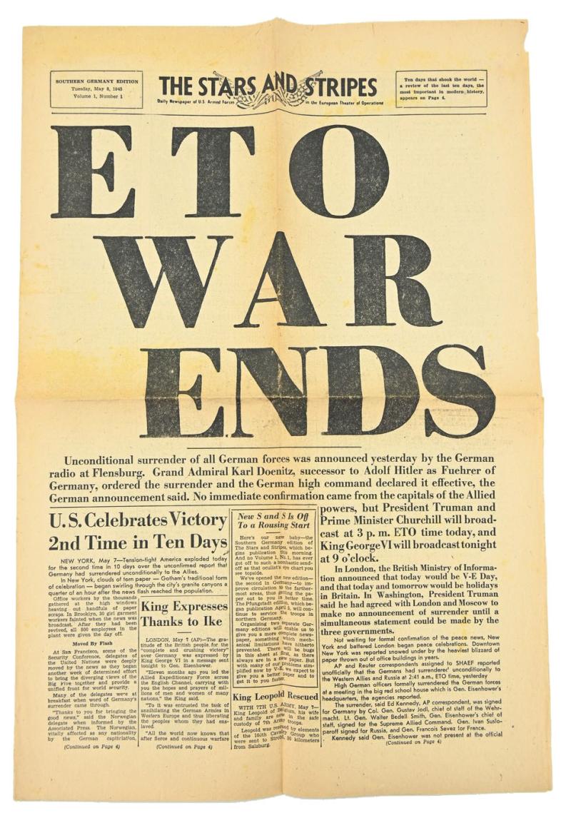 US WW2 The Stars and Stripes Newspaper