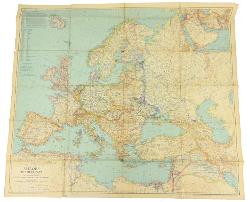 US WW2 Mapcard of Europe 1943