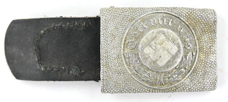 German Polizei Beltbuckle with Leather Tab
