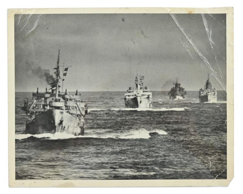 US Navy WW2 Press Photo Atlantic