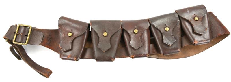 British WW1 P-1903 Leather Ammo Bandoleer
