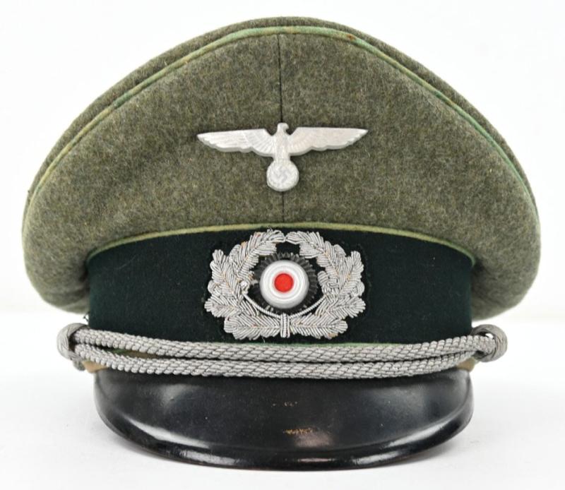 German WH Officer Visor Cap 'Panzergrenadier'