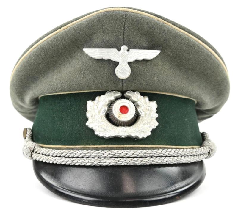 German WH Officer's Visor Cap Infantry I.R. 90