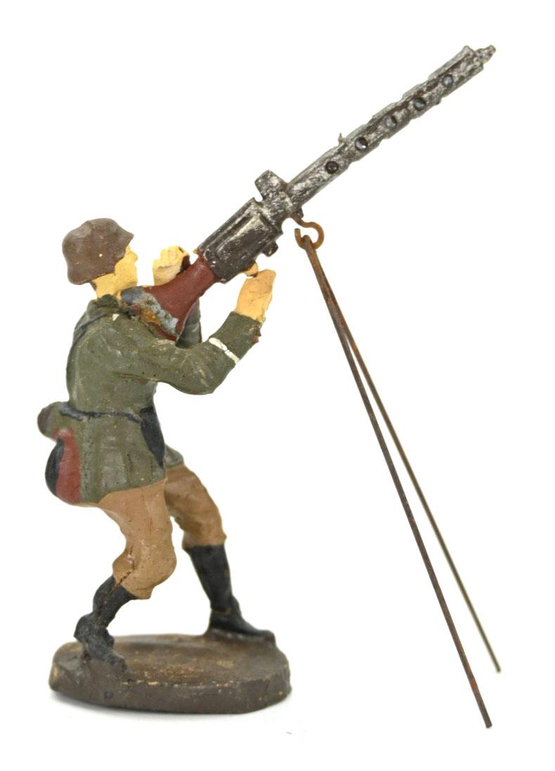German Elastolin Toy Figure 'Anti-Aircraft Gunner'
