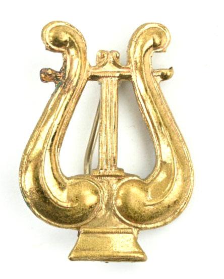 US WW1 Period 1st Infantry Regiment Music Band Collar Insignia