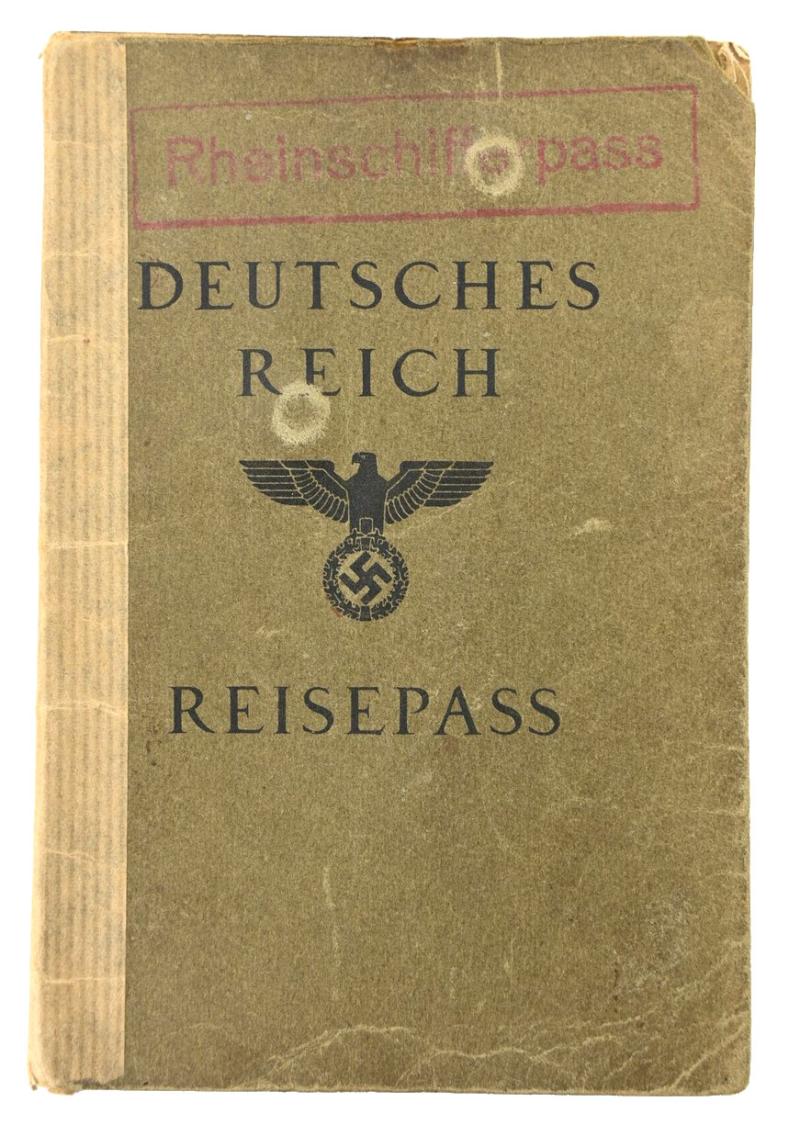 German Third Reich Travel Pass 'Rhein Schipper'